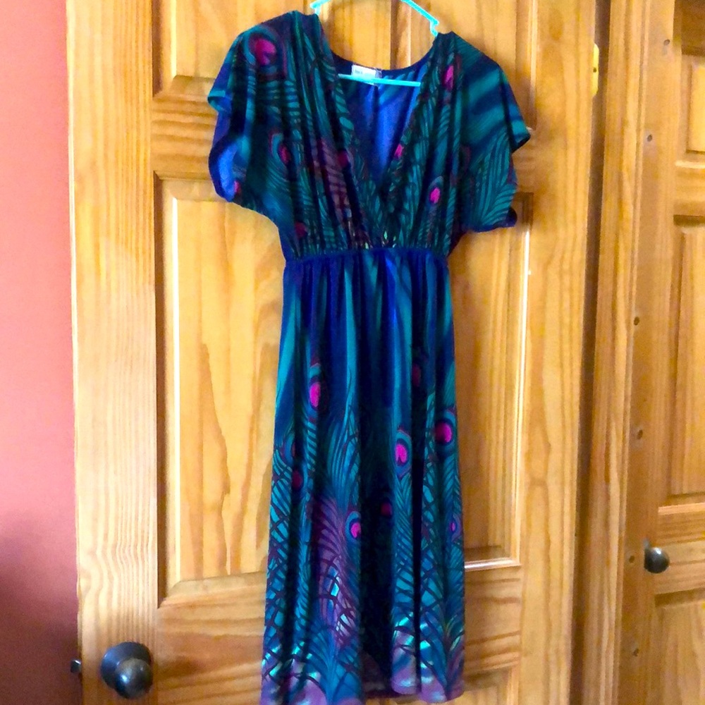 Peacock pattern dress size S